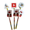 Matite Disney Mickey Mouse con Gomma 3D Sagomata - Expo da 24 pz