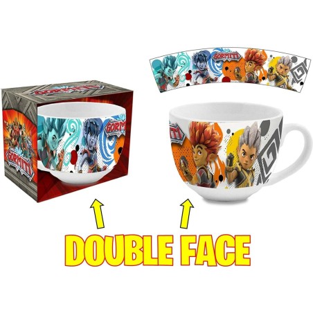 "Tazza Larga Jumbo Gormiti - Tazzone da Colazione in Ceramica con Immagine del Personaggio - Confezione Regalo"