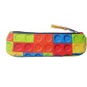 Astuccio Mattoncini Bustina Piatta 22x6 cm – Portapenne Colorato per Scuola e Ufficio, Design Originale Ispirato ai Mattoncini