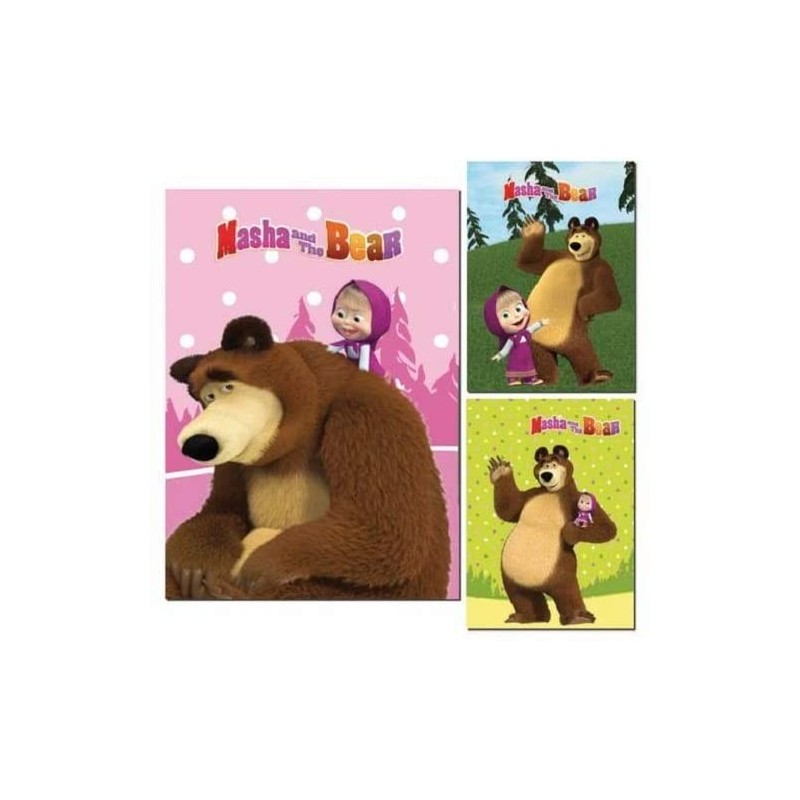 Masha e Orso Disney Maxi Rig.A Quaderno 80gr A4 rigatura -Soggetti Assortiti 10Pz Bambina