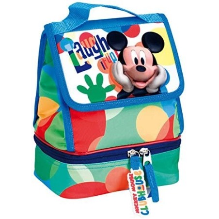 DISNEY Cestino Asilo manici e tracolla MICKEY TOPOLINO Scuola Passeggio Bambino CM 23