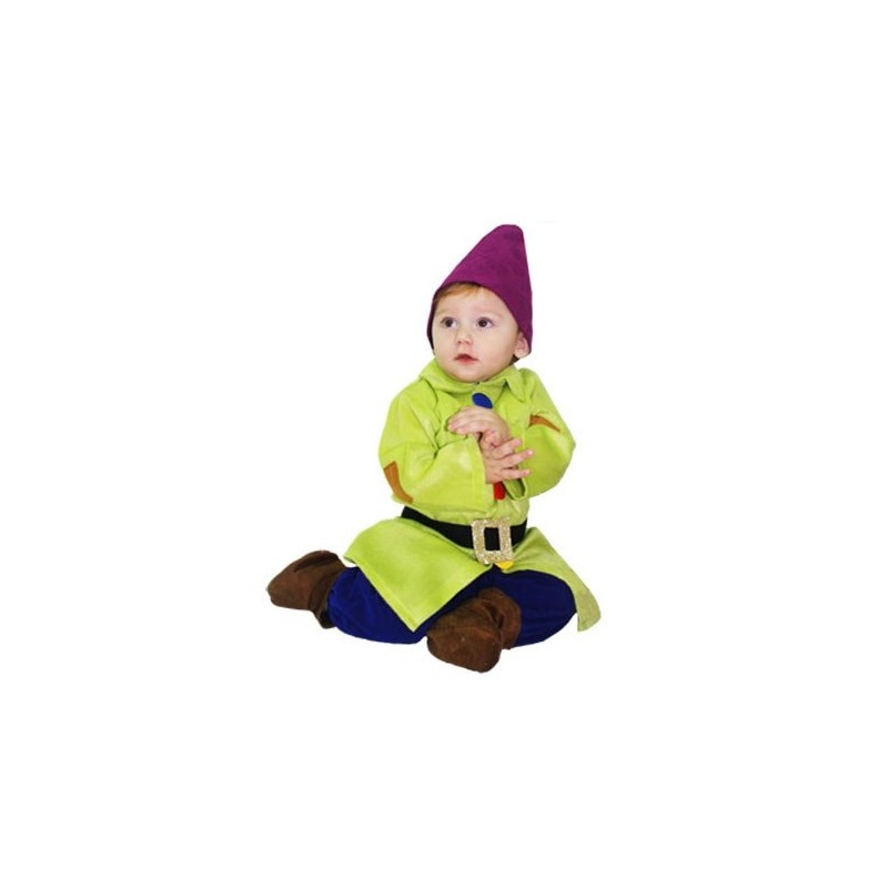 Costume Bambini "Cucciolo" dei Sette Nani - 3 Taglie Disponibili (3/6 mesi, 6/9 mesi, 10/12 mesi) -