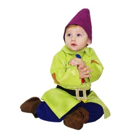 Costume Bambini "Cucciolo" dei Sette Nani - 3 Taglie Disponibili (3/6 mesi, 6/9 mesi, 10/12 mesi) -