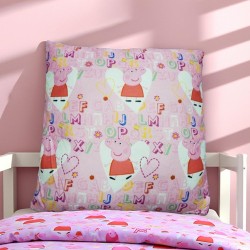 Cuscino Peppa Pig "Soft Hug" 40x40 cm – Morbida Decorazione Cameretta Rosa | Arredo Letto Bambina Originale