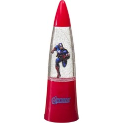 LAMPADA LED AVENGERS MARVEL ALLUNGATA GLITTER LUCE NOTTE IDEA REGALO BAMBINI