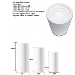 Set 3 Alzate Matriosca Grezze Tonde Impilabili – Cilindri Decorativi Modulari per Eventi, Vetrine e Allestimenti Creativi