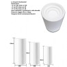 Set 3 Alzate Matriosca Grezze Tonde Impilabili – Cilindri Decorativi Modulari per Eventi, Vetrine e Allestimenti Creativi