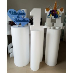 Set 3 Alzate Matriosca Grezze Tonde Impilabili – Cilindri Decorativi Modulari per Eventi, Vetrine e Allestimenti Creativi