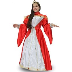Costume di Carnevale Principessa Sissi Bambina – Vestito con Corona e Sottogonna con Cerchi