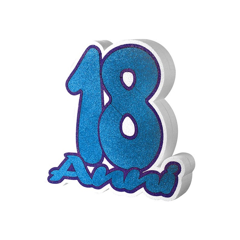 Numeri 3D personalizzati in polistirolo coloratocon base di appoggio per Feste Compleanno 33x30x5CM