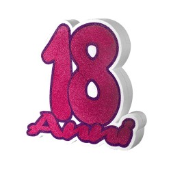 Numeri 3D personalizzati in polistirolo coloratocon base di appoggio per Feste Compleanno 33x30x5CM
