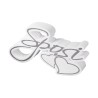 SCRITTA OGGI SPOSI CON CUORI ARGENTO POLISTIROLO DECORO MATRIMONIO TAVOLO CERIMONIA 40X24X5CM