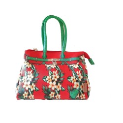 Borsa Borsetta da Donna a Tracolla - Stile Piccolo con Delicata Grafica Fiorita