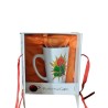 Tazza Alta in Ceramica 6Mitico con Scritta Glitterata - Confezione Regalo Elegante con Nastro, Capacità 370 ml