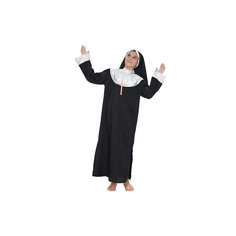 Costume Vestito da suora per bambina Maschera di Carnevale bambina -3-10 anni