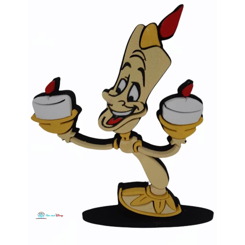 Sagoma LUMIERE della favola La Bella e la Bestia Disneyin polistirolo per compleanno feste party centro tavola