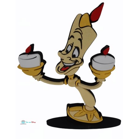 Sagoma LUMIERE della favola La Bella e la Bestia Disneyin polistirolo per compleanno feste party centro tavola