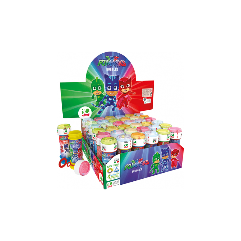 Bolle di Sapone PJ Masks Disney – Regalini per Feste di Compleanno Bambini – Gadget Party Sicuri e Divertenti – Made in Italy