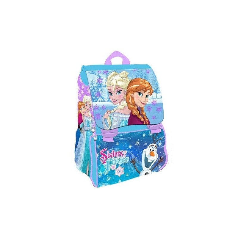 Zaino Estensibile Scuola Disney Frozen con Anna, Elsa e Olaf - 41x31x20 cm
