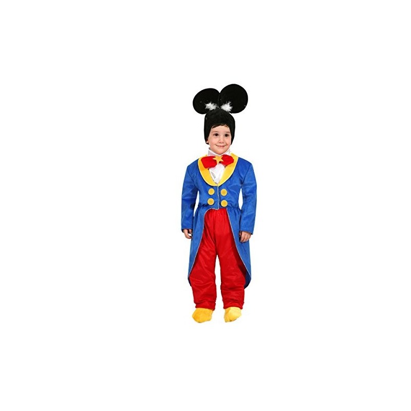 Costume Topoletto Primi Passi - Vestito di Carnevale per Bambini 13/18, 19/24, 25/36 Mesi con Accessori Completi