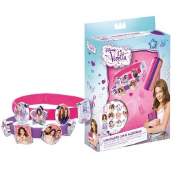 Set 2 Braccialetti Disney Violetta con 18 Accessori Componibili – Gadget Regalo Bambina