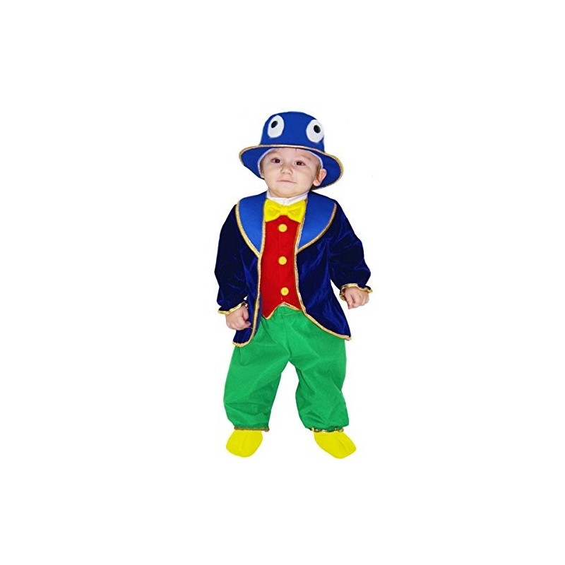 Costume di Carnevale per Neonato Grillo Parlante di Pinocchio – Completo con Cappello, Giacca, Pantaloni e Copriscarpe