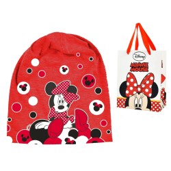 CAPPELLO DISNEY MINNIE POIS ROSSO CON BUSTA REGALO BAMBINA